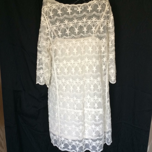 Forever 21 Lace dress tunic Size Medium 3/4 sleeve - Picture 5 of 8